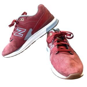 New‎ Balance 1550 Revlite Sneakers Mens 7.5 Red Clay Suede Low Top Athleisure